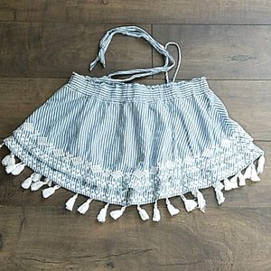 ANTHROPOLOGIE FREE PEOPLE BOHO TIE SKIRT M